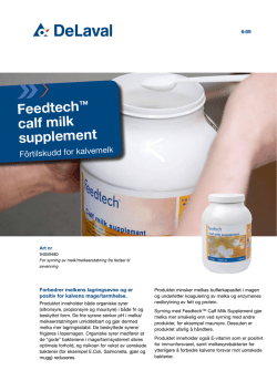 Feedtech calf milk supplement