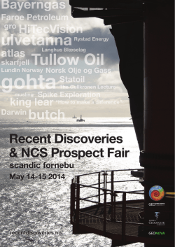 Recent Discoveries & NCS Prospect Fair