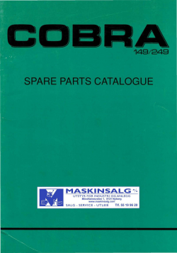 Atlas Copco Cobra 149 / 249 parts