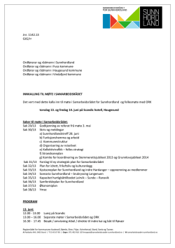 Saker til møte 13. juni 2013 - Samarbeidsrådet for Sunnhordland