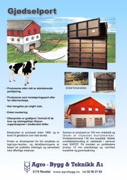 brosjyre - AGRO Bygg & Teknikk