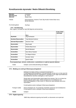 Protokoll fra styremøte 3-2014, 21. mai 2014