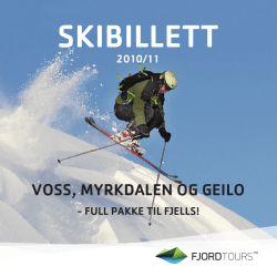 SKIBILLETT - Fjord Tours