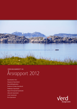 Årsrapport 2012 - Verd Boligkreditt