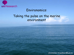 Environomics: Taking the pulse on the marine environment