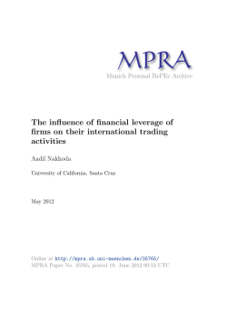 The influence of financial leverage of firms on their