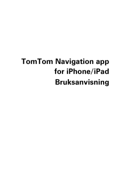 TomTom Navigation app for iPhone/iPad