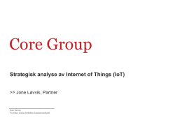 Strategisk analyse av Internet of Things (IoT)