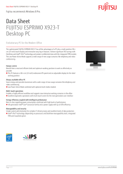 Data Sheet FUJITSU ESPRIMO X923-T Desktop PC
