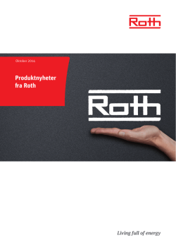 Produktnyheter fra Roth
