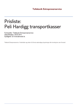 Peli Hardigg transportkasser - Tollaksvik Entreprenørservice