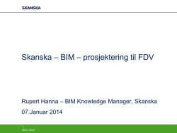 Skanska – BIM – prosjektering til FDV