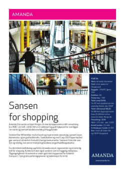 Sansen for shopping - Steen & Strøm Information
