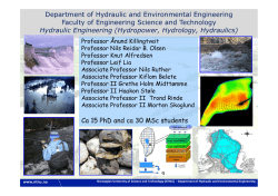 Department of Hydraulic and Environmental Engineering Faculty of