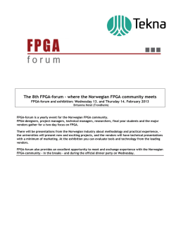 FPGA-forum 2013