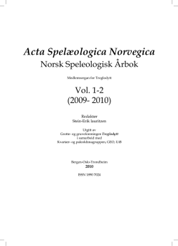 Acta Spelæologica Norvegica