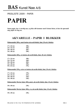 AKVARELLE – PAPIR I BLOKKER