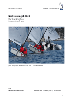 Årsberetning 2011 og inkalling til seilkretsting 24.1.2012