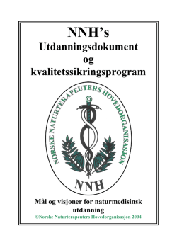 NNHs utdanningsdokument - Norske Naturterapeuters