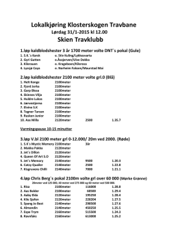 Lokalkjøring Klosterskogen Travbane Skien Travklubb