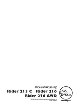 OM, Rider 213 C, Rider 216, Rider 216 AWD, 2013