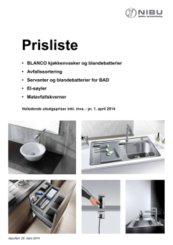 BLANCO prisliste 2014
