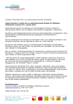 Jostein Skurdal blir ny administrerende direktør