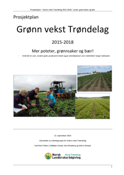Grønn vekst Trøndelag - Norsk Landbruksrådgiving Nord