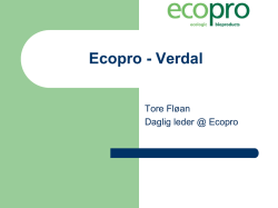Ecopro - Verdal