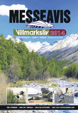 Villmarksliv – Hamar 9.–11. mai 2014 – Messeavis