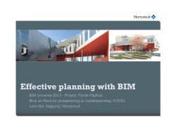 Effective planning with BIM