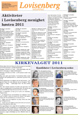 Aktiviteter i Lovisenberg menighet høsten 2011
