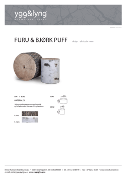 FURU & BJØRK PUFF design : elin louise sveen