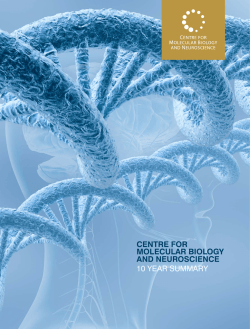 CMBN 10 year summary report - Centre for Molecular Biology and