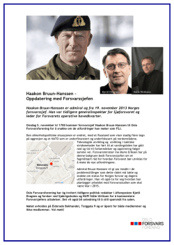 Haakon Bruun-Hanssen – Oppdatering med