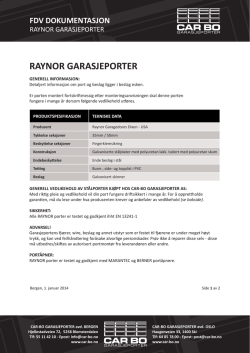 FDV - Car-Bo Garasjeporter