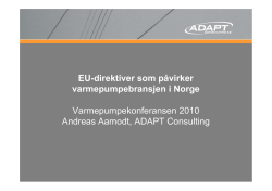 EU-direktiver som påvirker varmepumpebransjen i Norge