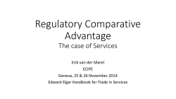 Regulatory Comparative Advantage: The case of Services