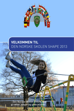 velkommen til den norske skolen shape 2013