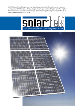 SOLARTEK solcellemoduler
