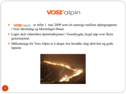 Voss Alpin Presentasjon 2013/14