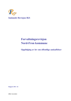 Rapport 2011 -16 - Innlandet Revisjon IKS
