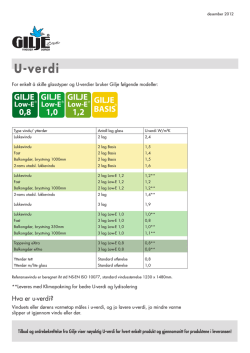 U-verdi i Gilje produkter.