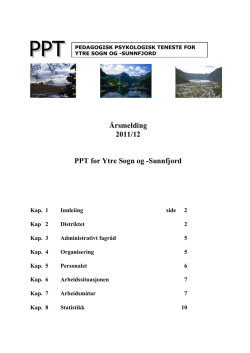 Årsmelding 2011/12 PPT for Ytre Sogn og -Sunnfjord