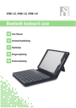 Bluetooth keyboard case
