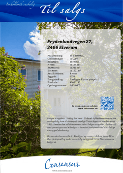 Frydenlundvegen 27, Elverum - Advokatfirmaet Consensus ANS