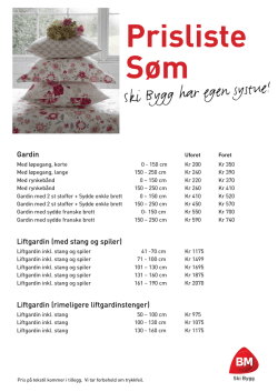 Prisliste Søm