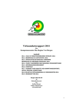 Virksomhetsrapport 2011