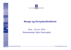 Norge og fornybardirektivet