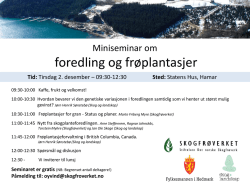 Program - Det norske Skogfrøverk